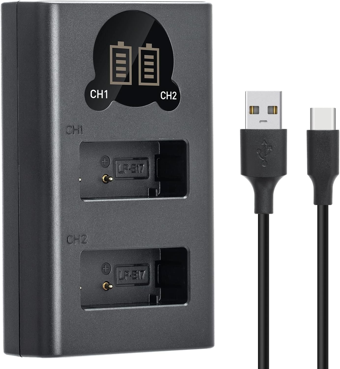 Caisi Dual Charger For Canon LP E17 Battery 1 Caisi Dual Charger For Canon LP E17 Battery