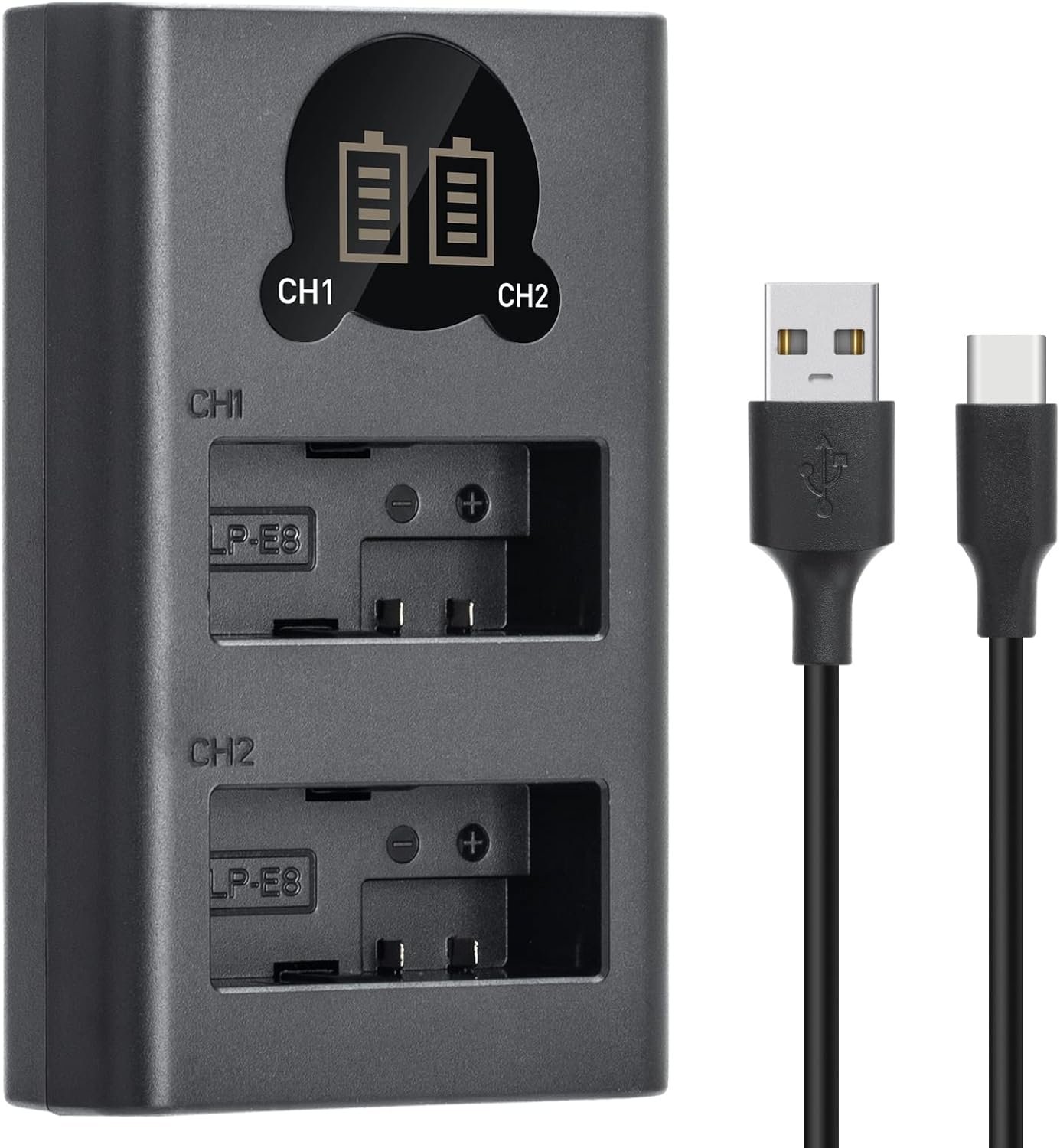 Caisi Dual Charger For Canon LP E8 Battery 1 Caisi Dual Charger For Canon LP E8 Battery
