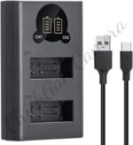 Caisi Dual Charger For Canon LP E12 Battery