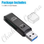 USB 3.0 Card Reader, Supports SD/Micro SD/SDHC/SDXC/MMC, Mini Camera Flash Reader