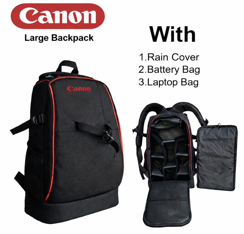 Backpack Canon Large For DSLR Camera Lenses And Accessories With Laptop bag or Rain Cover