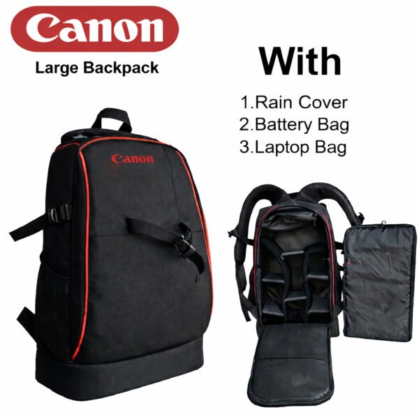 Backpack Canon Large For DSLR Camera Lenses And Accessories With Laptop bag or Rain Cover