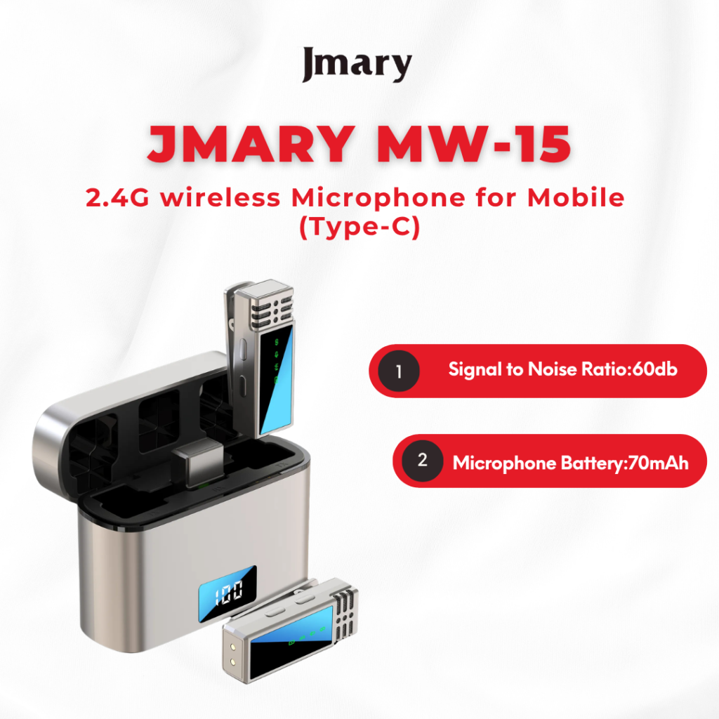 Jmary MW-15 2.4G wireless Microphone for Mobile (Type-C)