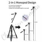 Jmary KP-2294 Professional Over Head Tripod For Camera or Mobile