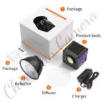 Mamen SL-C60R LED Video BI Color +RGB Light With Built In Battery Power Portable Cob Photography Light ( Bowen Mount Including ) - Image 3