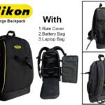 Nikon Large Backpack with Rain cover,Batteries Bag,Laptop Bag For DSLR Camera and its Accessories