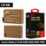 STJ LP-E8 Type-C Rechargeable Battery 2000mAh for Canon 550D 600D 650D 700D