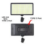 LED-416 Bi-Color Video Light with Type-C Charging Port – 416 LED Camera Light | Best Price in Pakistan - Image 2