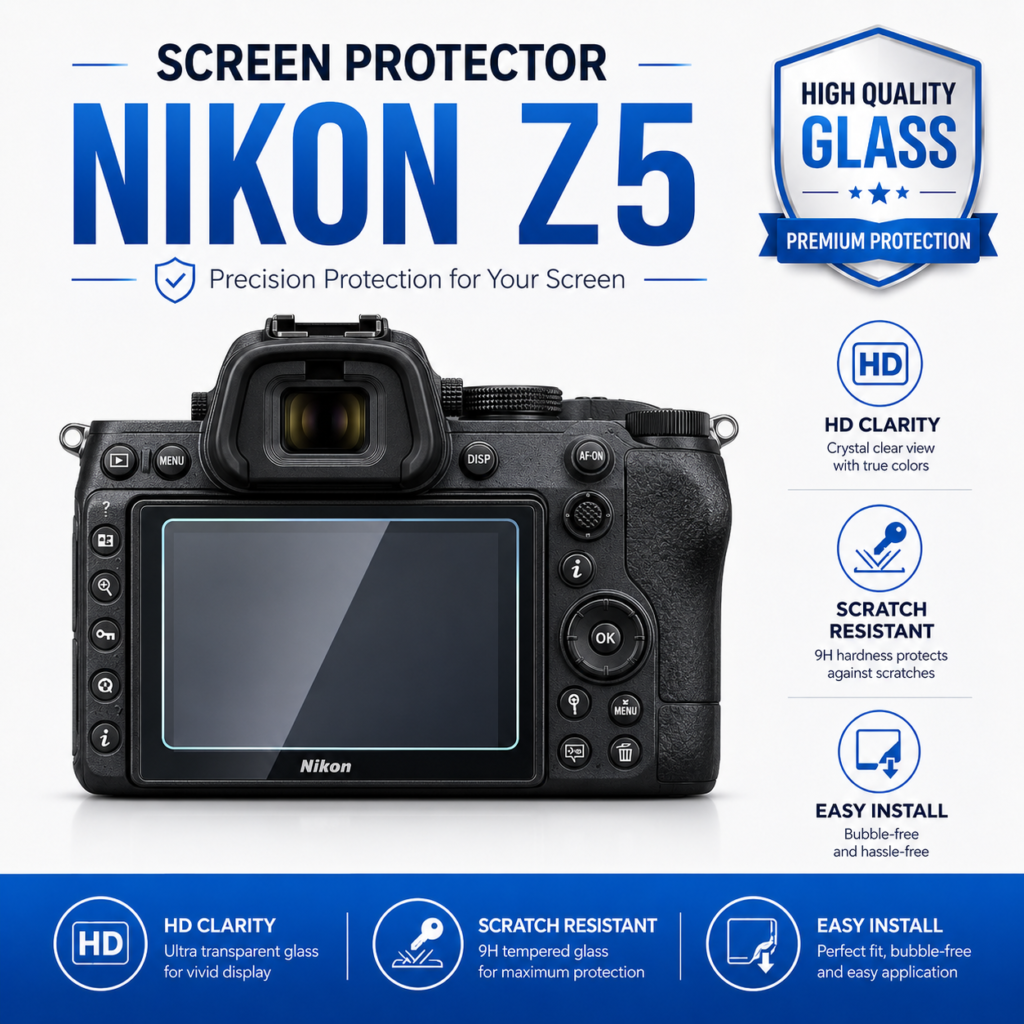 Nikon Z5 9H tempered glass screen protector