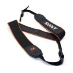 Sony Camera Neck Strap Black & Orange – Adjustable DSLR Camera Shoulder Strap in Pakistan